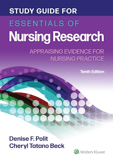 Couverture_Study Guide For Essentials Of Nursing Research