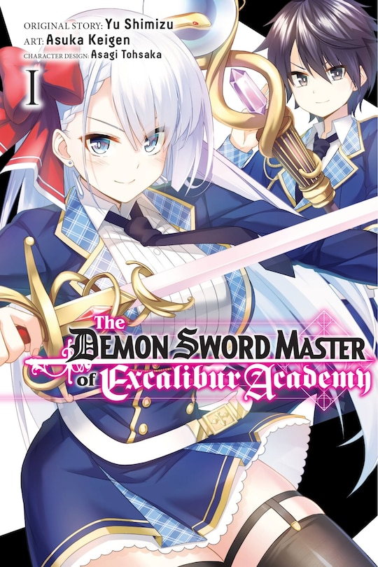 Front cover_The Demon Sword Master of Excalibur Academy, Vol. 1 (manga)