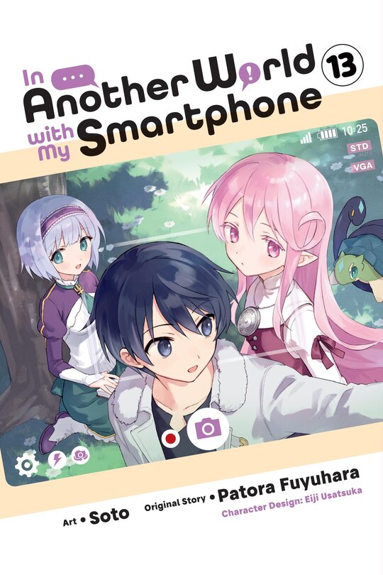 Front cover_In Another World with My Smartphone, Vol. 13 (manga)