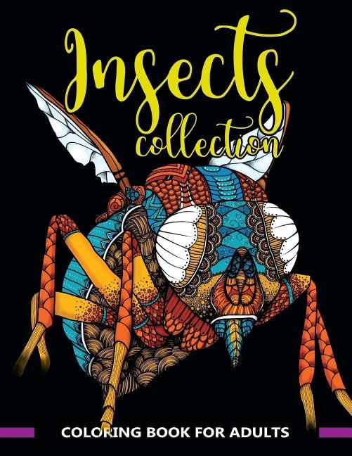 Front cover_Insects Collection Coloring Book for Adults