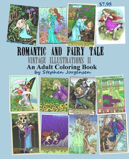 Front cover_Romantic and Fairy Tale Vintage Illustrations II an Adult Coloring Book