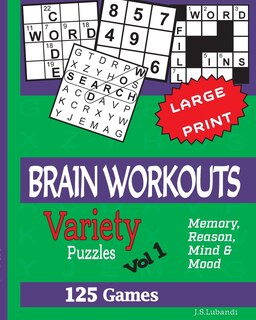 Front cover_Brain Workouts (Variety) Puzzles Vol 1