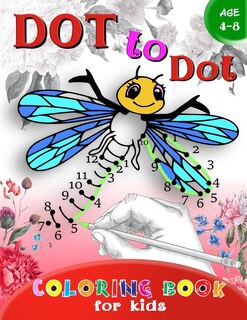 Front cover_Dot to Dot Coloring book for Kids Ages 4-8