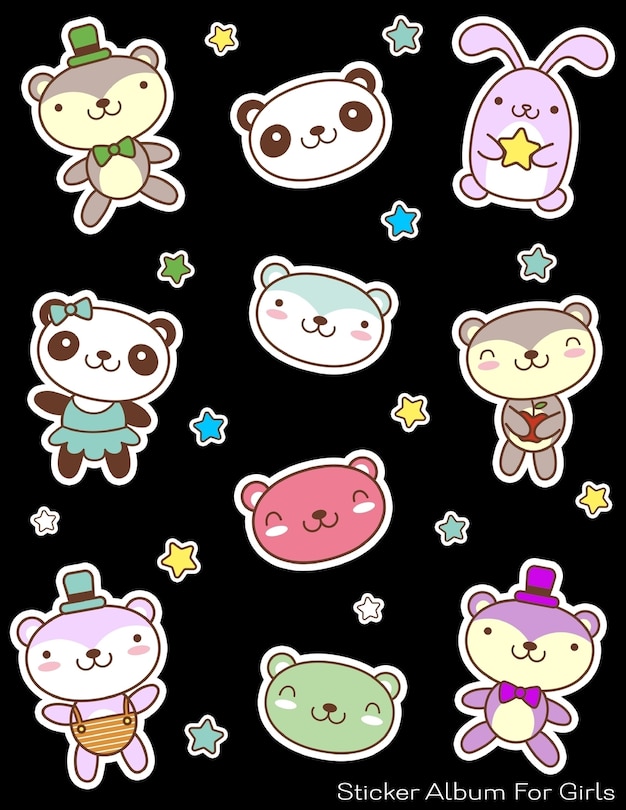 Front cover_Sticker Album For Girls