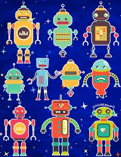 Front cover_Robots Sticker Album For Boys