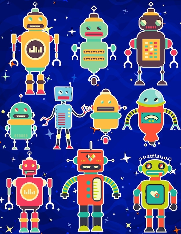 Front cover_Robots Sticker Album For Boys