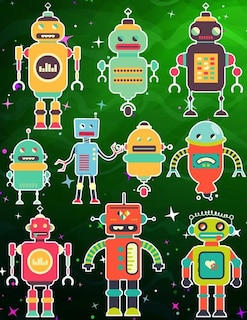 Front cover_Robots Sticker Album For Boys