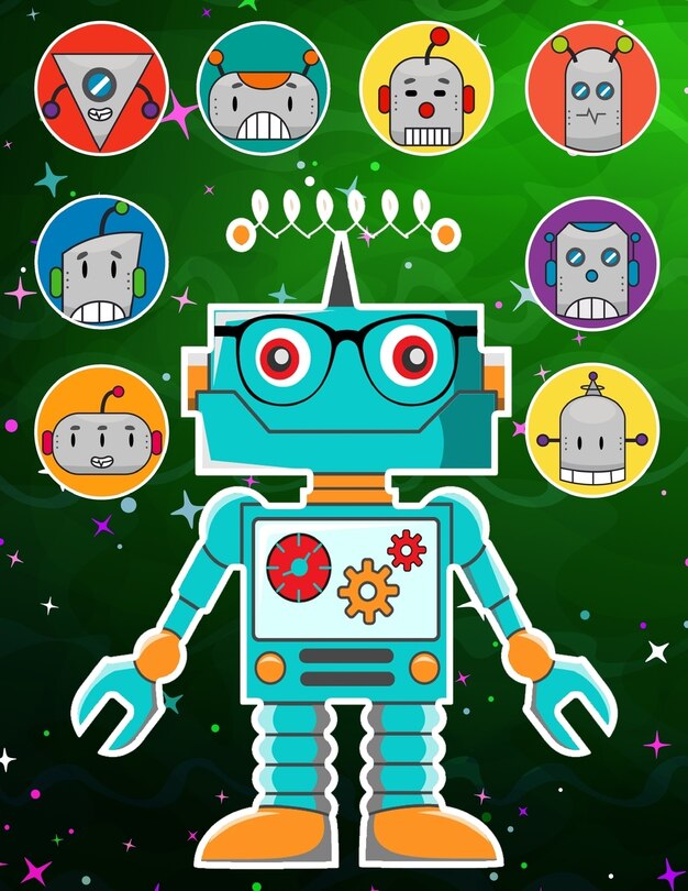 Couverture_Robots Sticker Album 2 For Boys