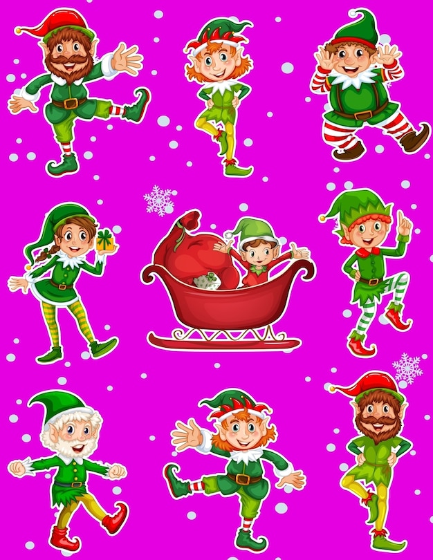 Couverture_Christmas Holiday Sticker Album Dancing Elves