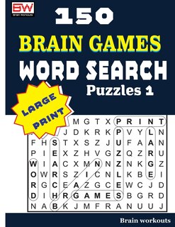 Front cover_150 Brain Games - WORD SEARCH Puzzles 1