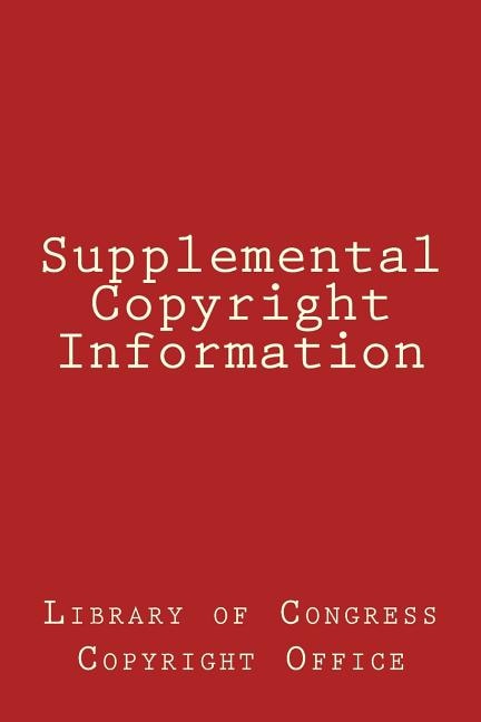 Front cover_Supplemental Copyright Information