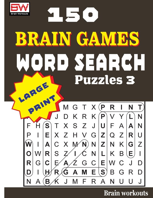 Front cover_150 Brain Games - WORD SEARCH Puzzles 3