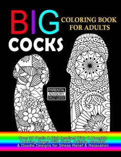Front cover_Big Cocks Coloring Book For Adults