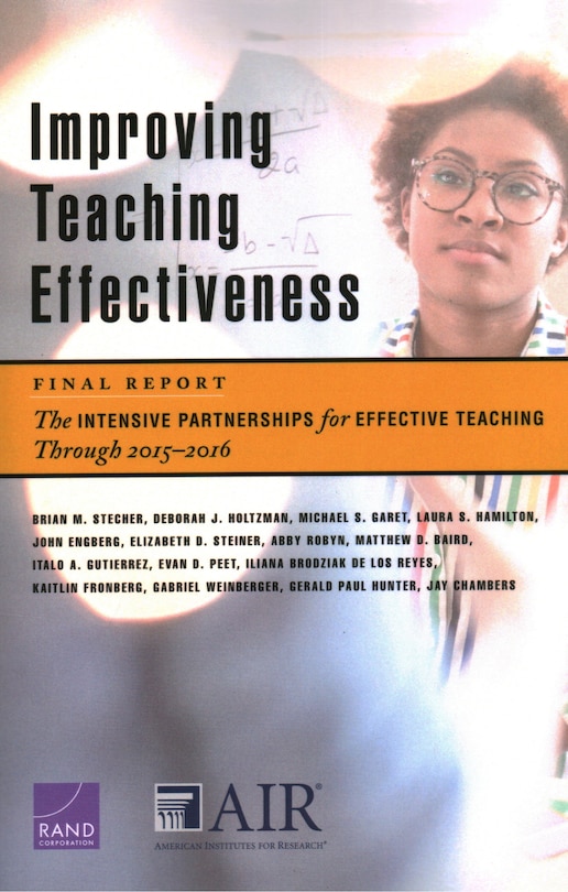 Front cover_Improving Teaching Effectiveness: Final Report