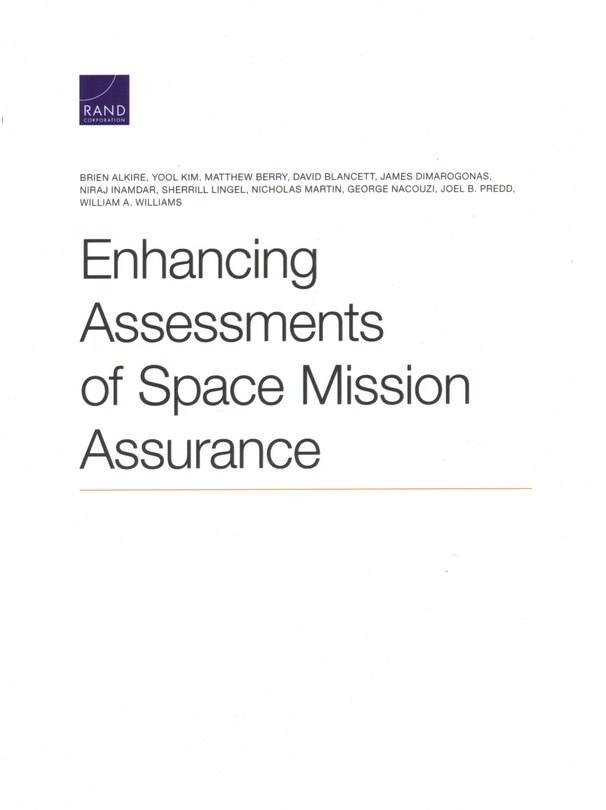 Front cover_Enhancing Assessments Of Space Mission Assurance
