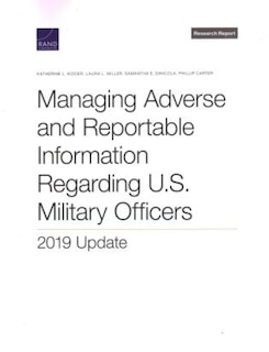Front cover_Managing Adverse and Reportable Information Regarding U.S. Military Officers