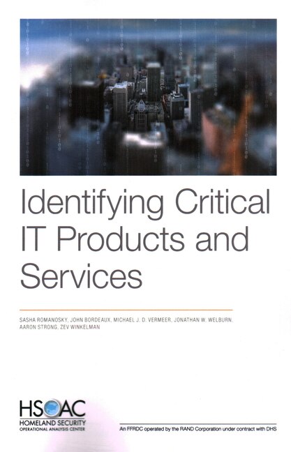 Front cover_Identifying Critical IT Products and Services