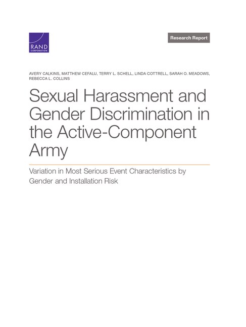 Couverture_Sexual Harassment And Gender Discrimination In The Active-component Army