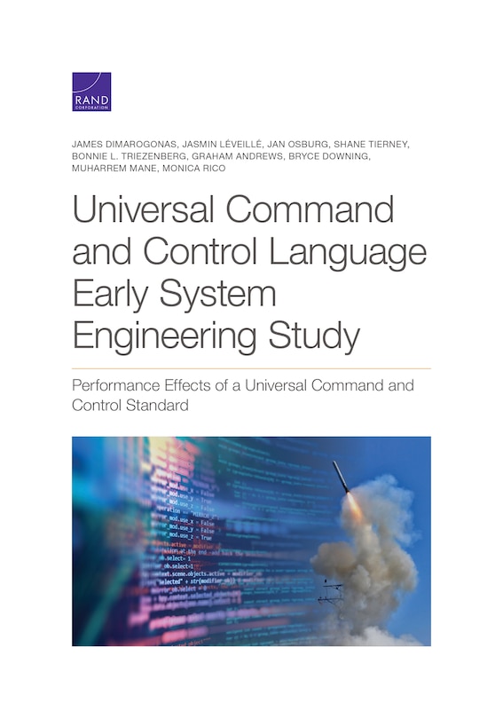 Front cover_Universal Command and Control Language Early System Engineering