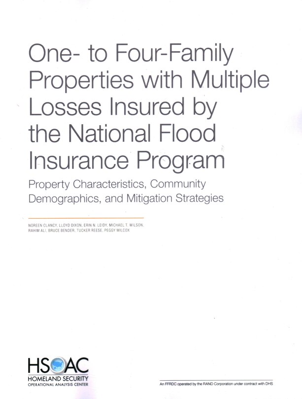 Front cover_One- to Four-Family Properties with Multiple Losses Insured by the National Flood Insurance Program