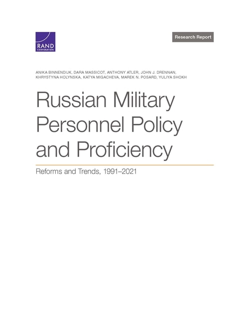 Front cover_Russian Military Personnel Policy and Proficiency