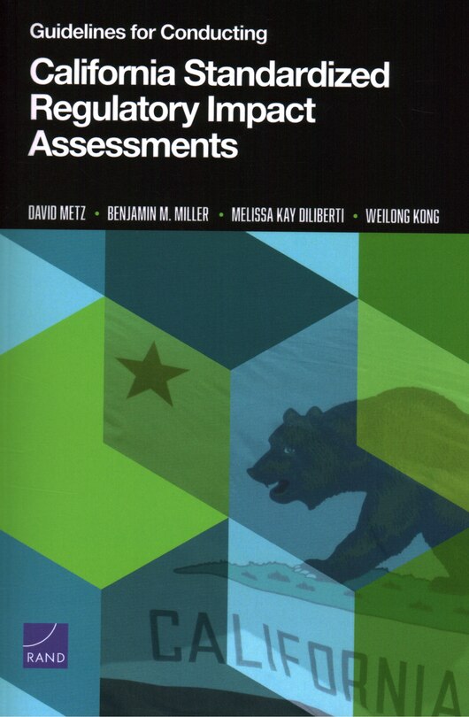 Front cover_Guidelines for Conducting California Standardized Regulatory Impact Assessments