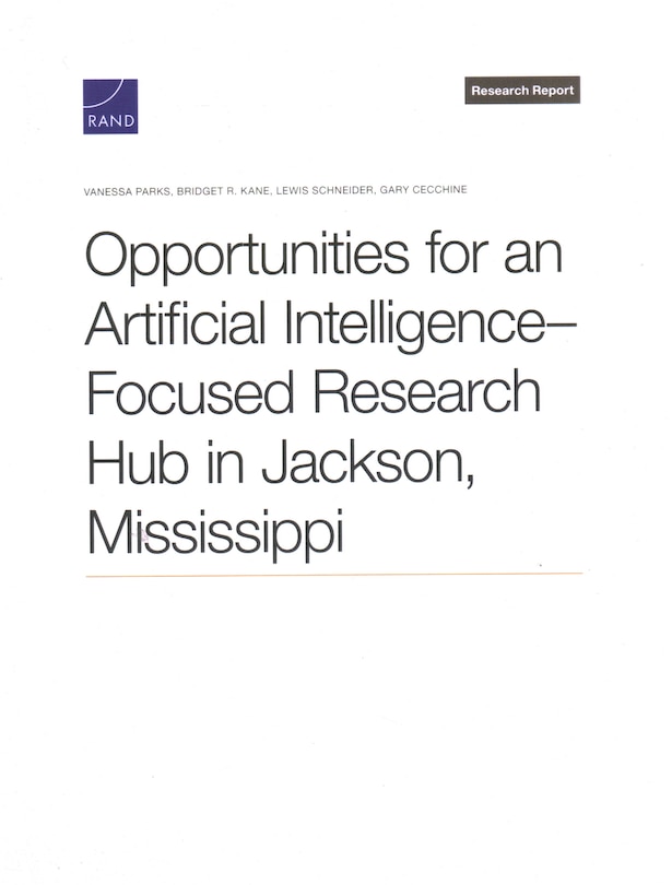 Couverture_Opportunities for an Artificial Intelligence–Focused Research Hub in Jackson, Mississippi