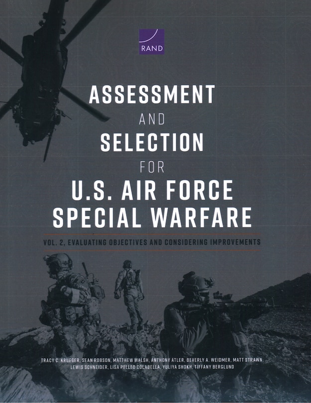 Front cover_Assessment and Selection for  U.S. Air Force Special Warfare
