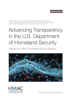 Couverture_Advancing Transparency in the U.S. Department of Homeland Security