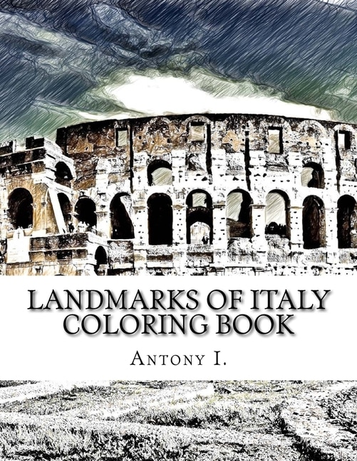 Front cover_Landmarks of Italy Coloring Book
