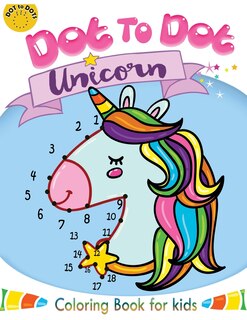 Front cover_Dot to dot unicorn coloring book for kids