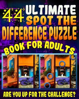 Front cover_Ultimate Spot the Difference Puzzle Book for Adults -