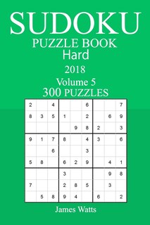 Front cover_300 Hard Sudoku Puzzle Book - 2018