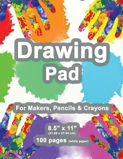Drawing Pad: 8.5 X 11, Personalized Drawing Sketchbook, 100 Pages, Durable Soft Cover, Fingerpaint Kit-[professi