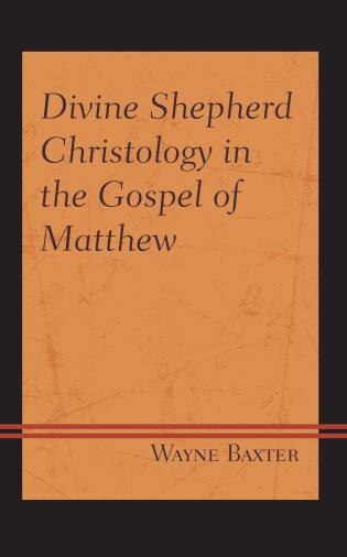 Couverture_Divine Shepherd Christology in the Gospel of Matthew