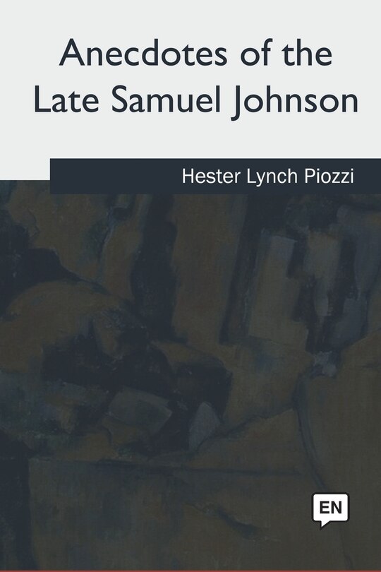 Front cover_Anecdotes of the Late Samuel Johnson