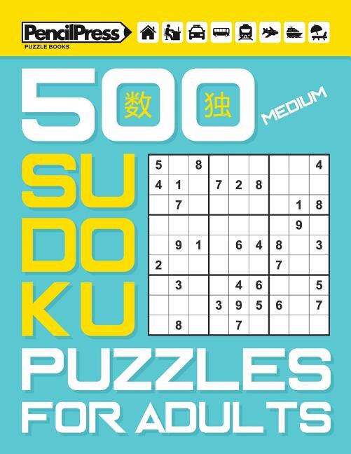 Couverture_500 Medium Sudoku Puzzles for Adults (with answers)