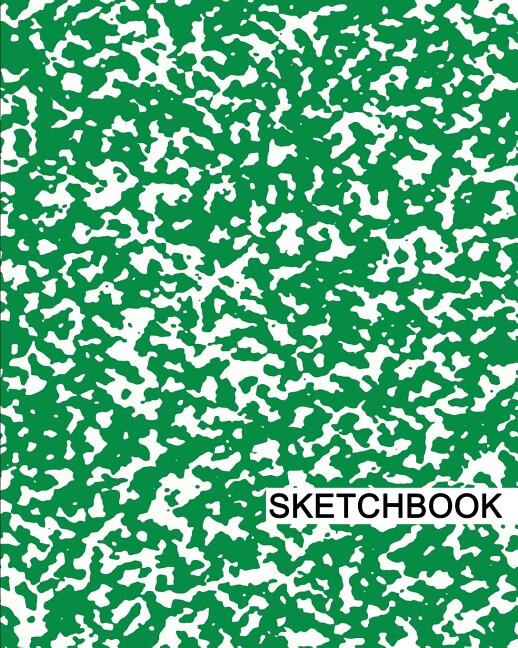Sketchbook: 8 X 10, Drawing Sketchbook, Unlruled Notebook, Drawing Paper Pad, Marble (green) - (sketch Book)