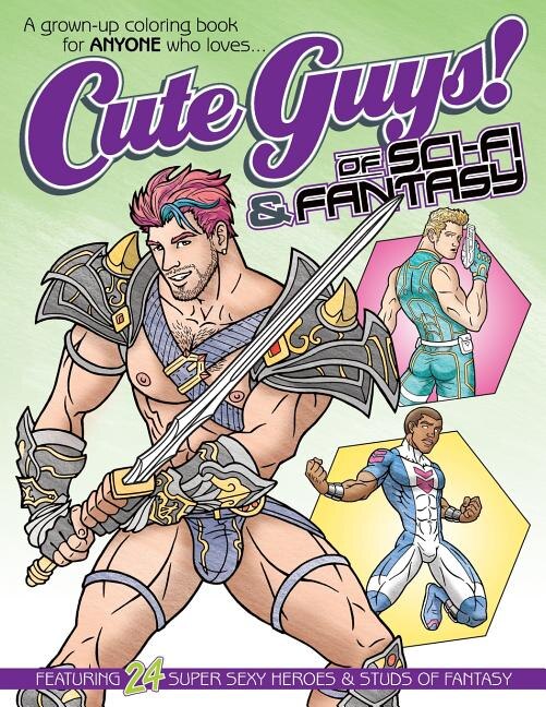 Front cover_Cute Guys! of Sci-Fi & Fantasy Coloring Book