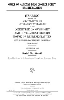 Couverture_Office of National Drug Control Policy