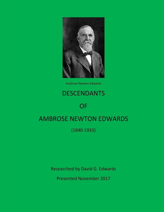 Front cover_Descendants of Ambrose Newton Edwards