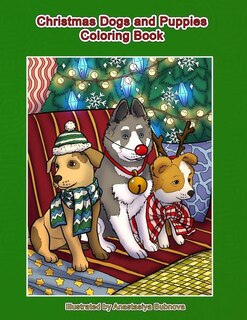 Front cover_Christmas Dogs and Puppies Coloring Book