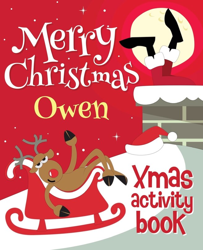 Front cover_Merry Christmas Owen - Xmas Activity Book