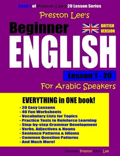 Front cover_Preston Lee's Beginner English Lesson 1 - 20 For Arabic Speakers (british)