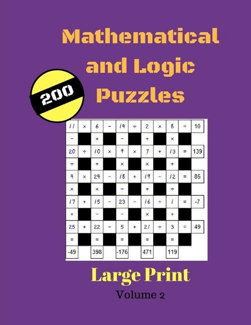 Front cover_Mathematical and Logic Puzzles 200 Large Print