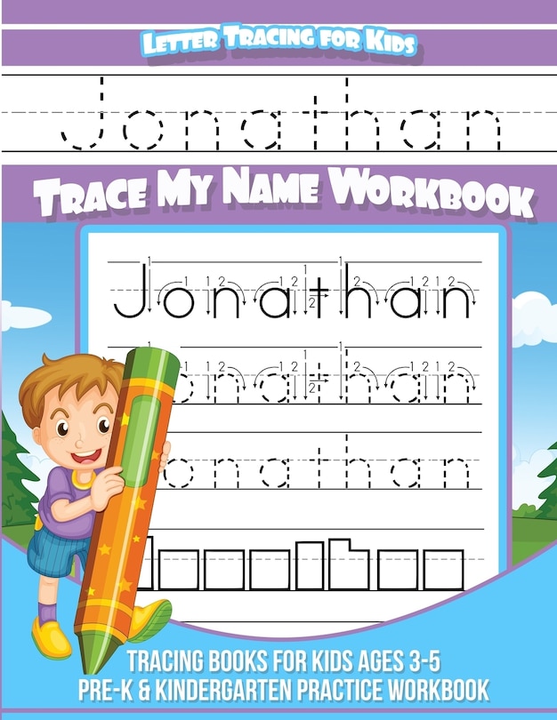 Front cover_Jonathan Letter Tracing for Kids Trace my Name Workbook