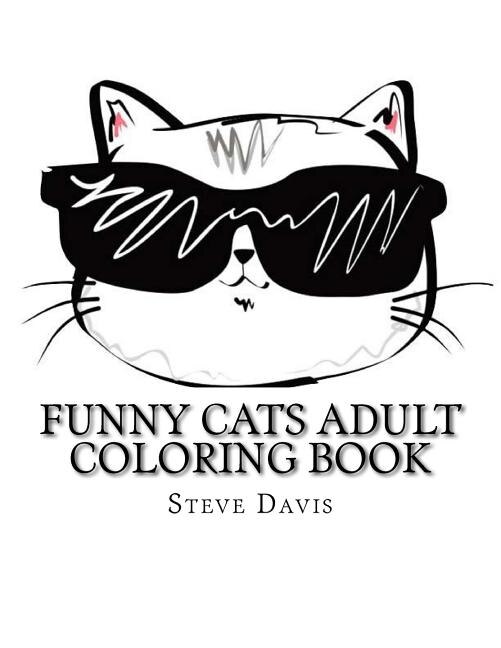Front cover_Funny Cats Adult Coloring Book