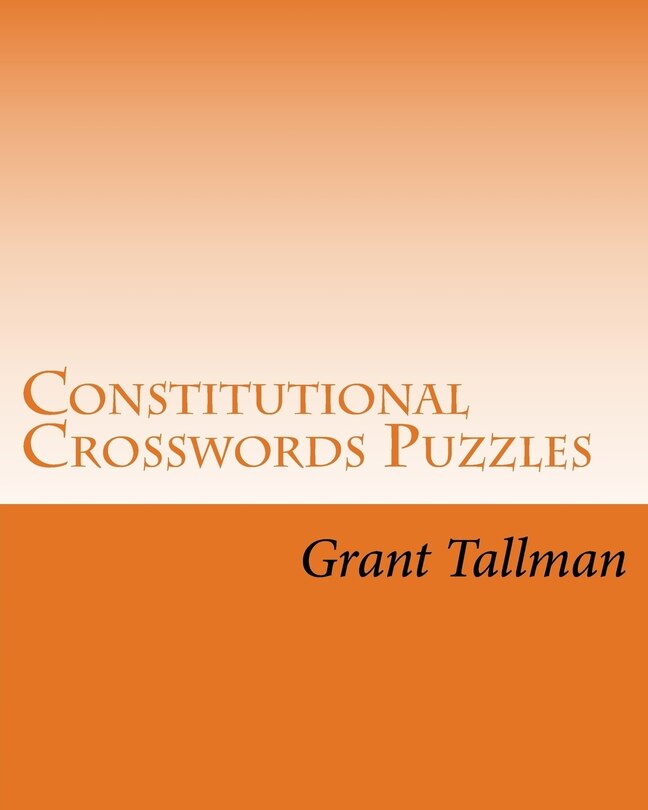 Front cover_Constitutional Crosswords Puzzles