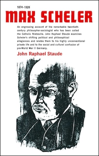 Front cover_Max Scheler 1874-1928
