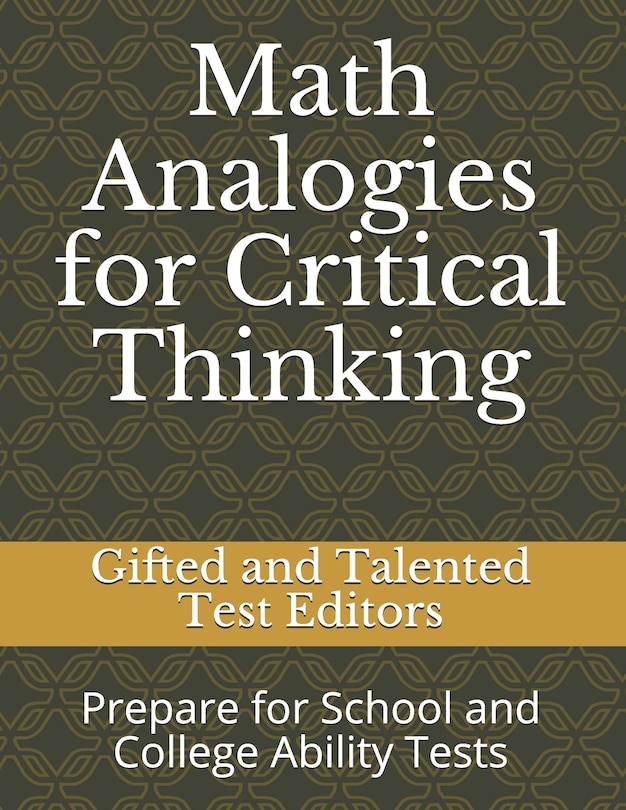 Front cover_Math Analogies for Critical Thinking